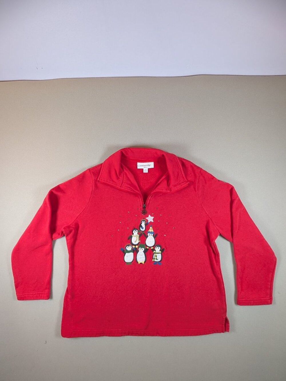 Women's Breckenridge Red Christmas Sweater Size XL